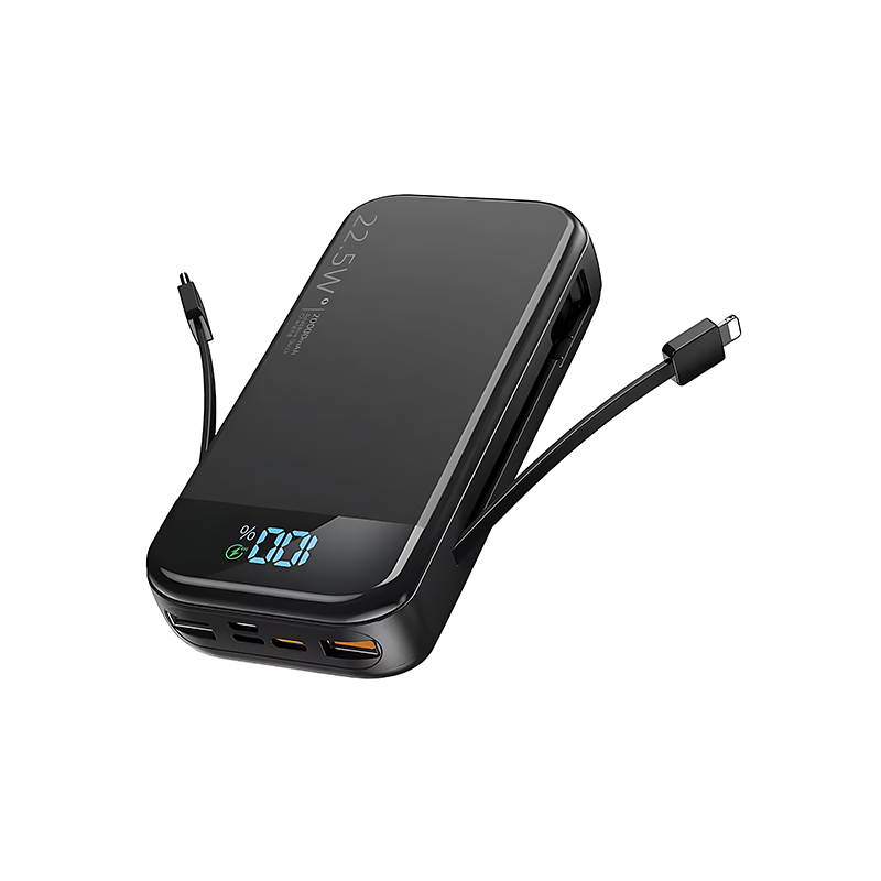 32000mAh 22.5W Power Bank with Built-in Cables