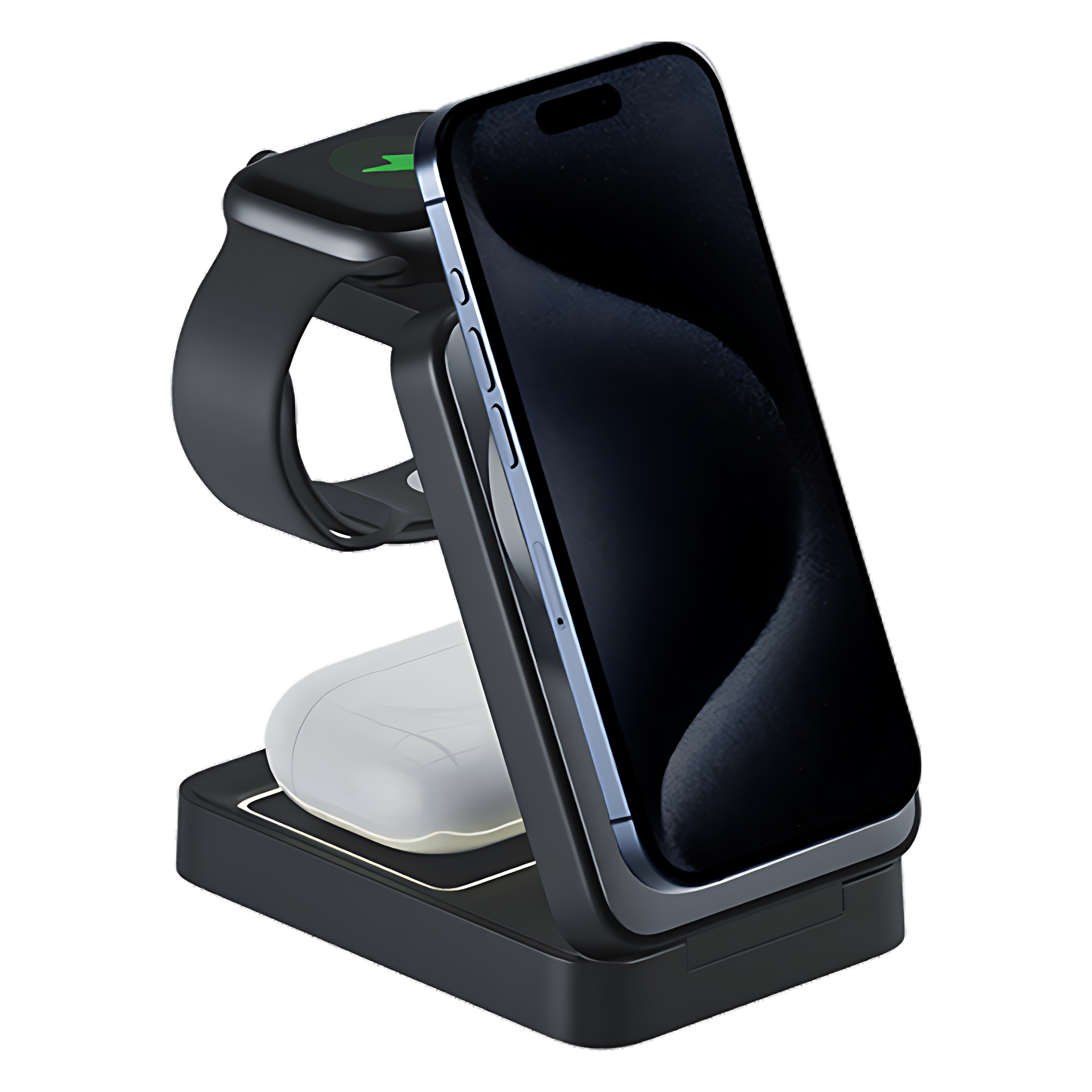 3-in-1 Magnetic Charging Station: Travel-Friendly, Night Light