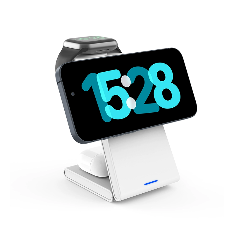 iPhone、Watch、AirPods用マグネット式3in1充電器