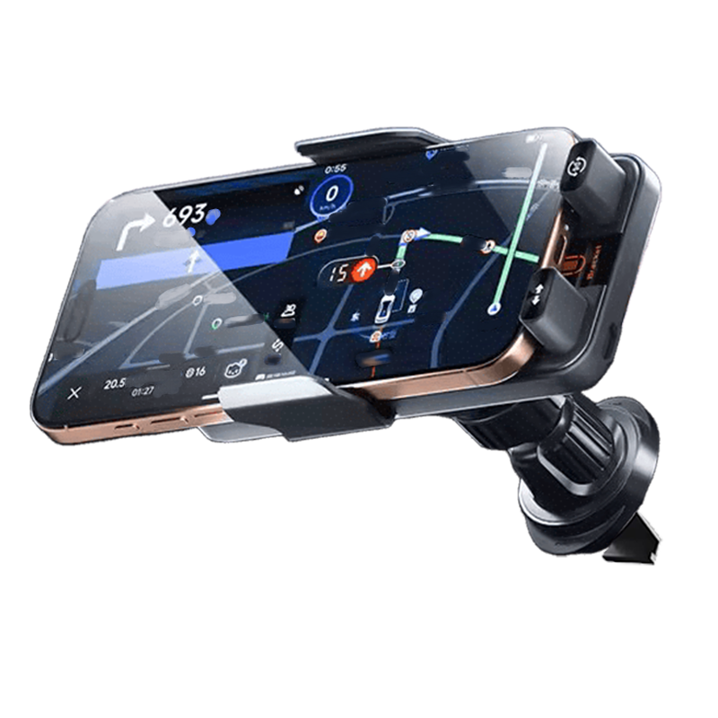 Black Car Wireless Charger: Auto - Clamping, 360° Rotation