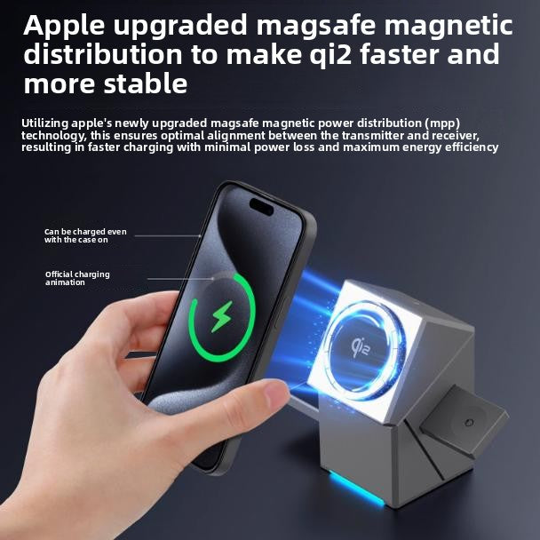 Qi2 Magnetic 3-in-1 Wireless Charger