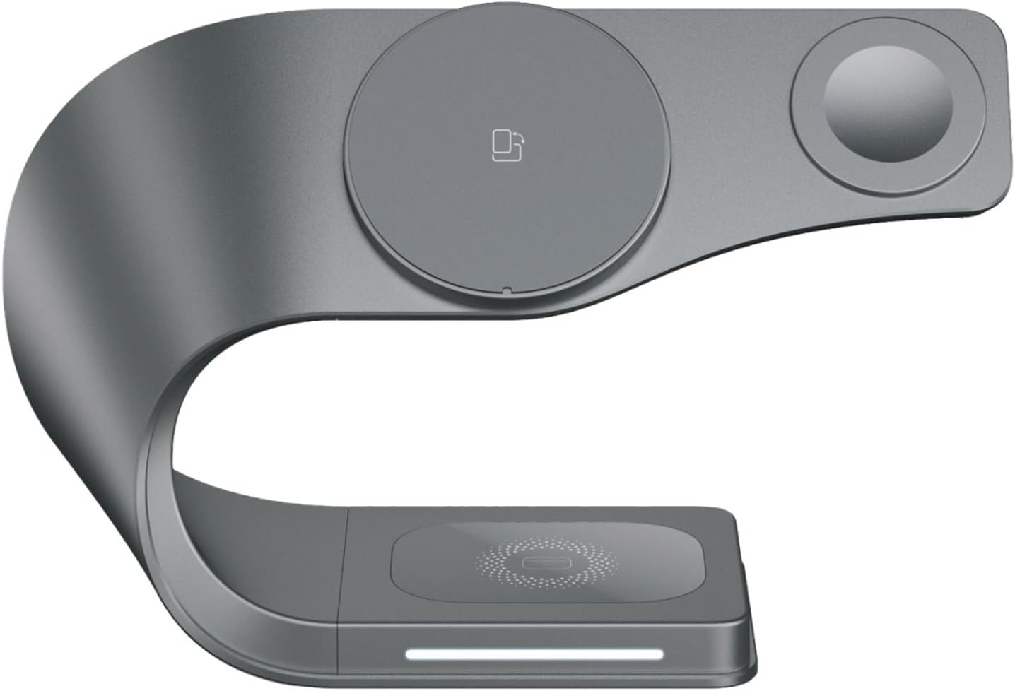 スタイリッシュな3in1マグネット式スマホホルダー(シルバー)