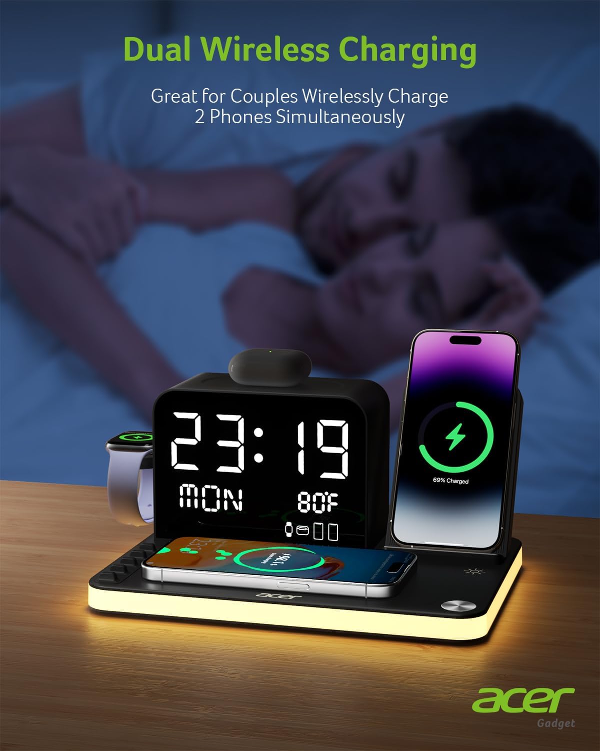 Acer 7-in-1 Wireless Charger Stand for Apple