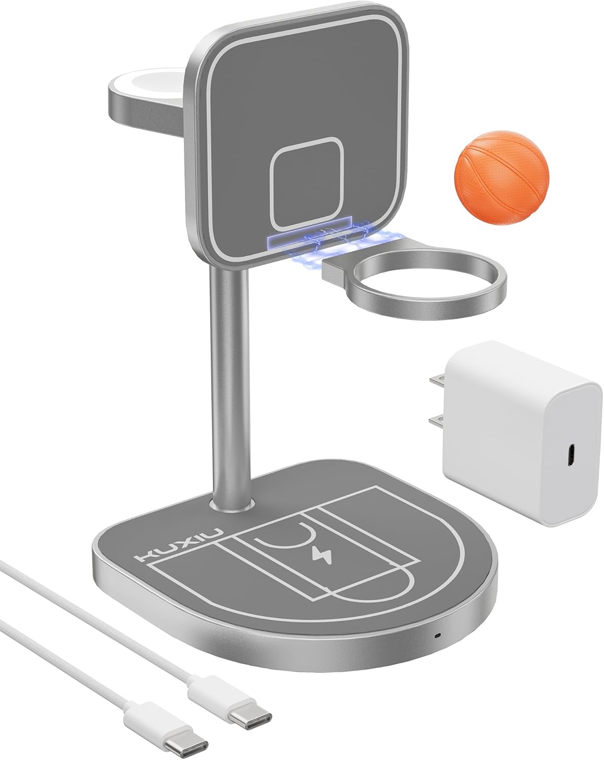 3-Point Power 3-in-1 Charger: Qi2, Magnetic & Basketball Hoop