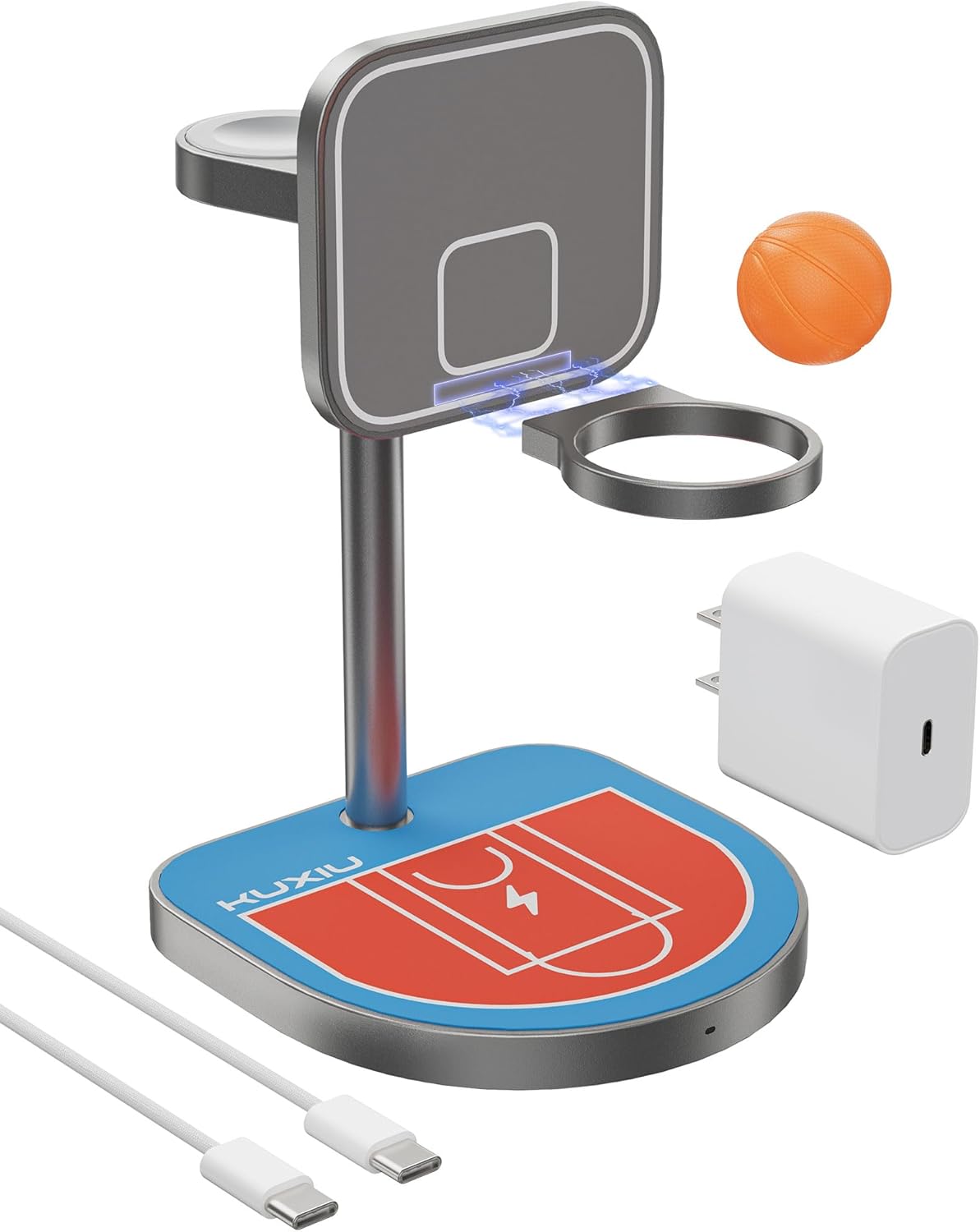 3-Point Power 3-in-1 Charger: Qi2, Magnetic & Basketball Hoop