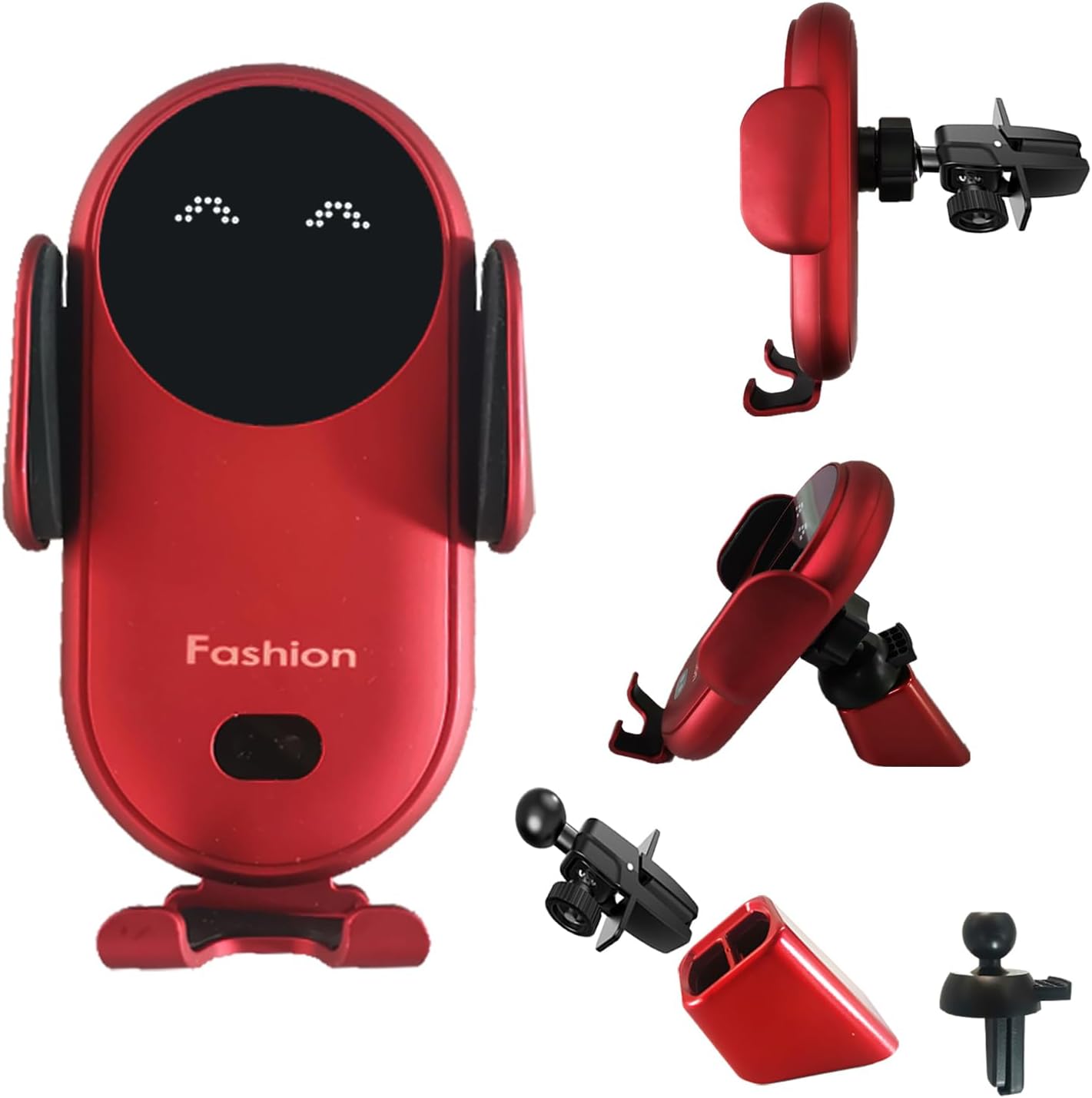 iPhone & Samsung用スマート自動クランプワイヤレスカーチャージャーマウント