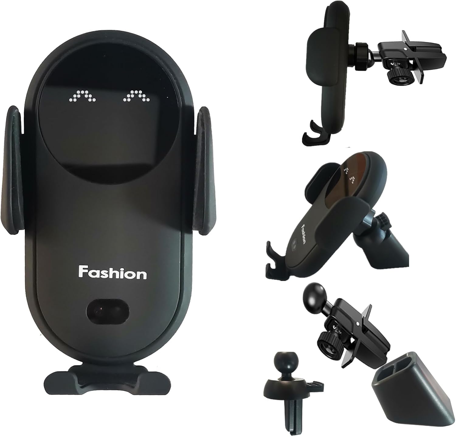 iPhone & Samsung用スマート自動クランプワイヤレスカーチャージャーマウント