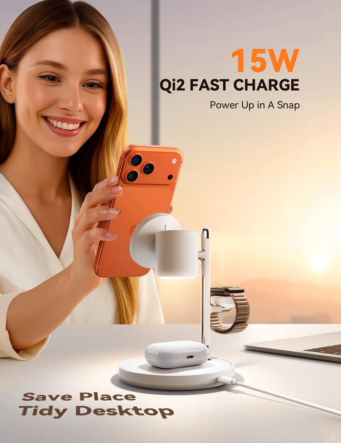 4-in-1 MagSafe Charger: 15W Qi2 Certified