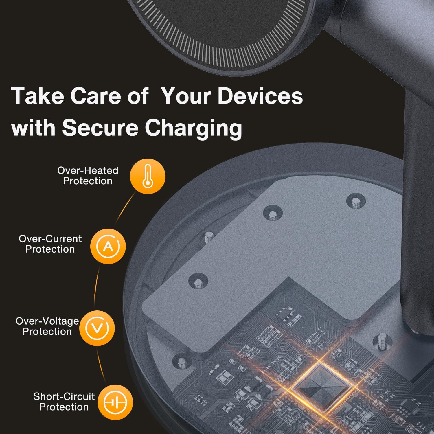4-in-1 Qi2 充電スタンド: ナイトスタンドライト & MagSafe