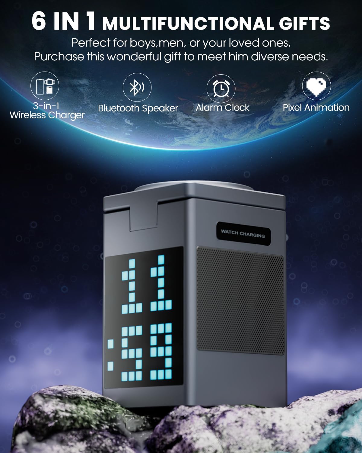 3-in-1充電器(MagSafe・スピーカー・アラーム)