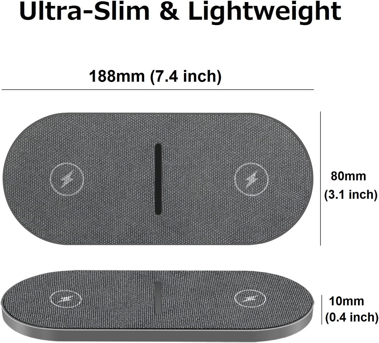 デュアル 20W ワイヤレス充電パッド (Apple & Samsung)