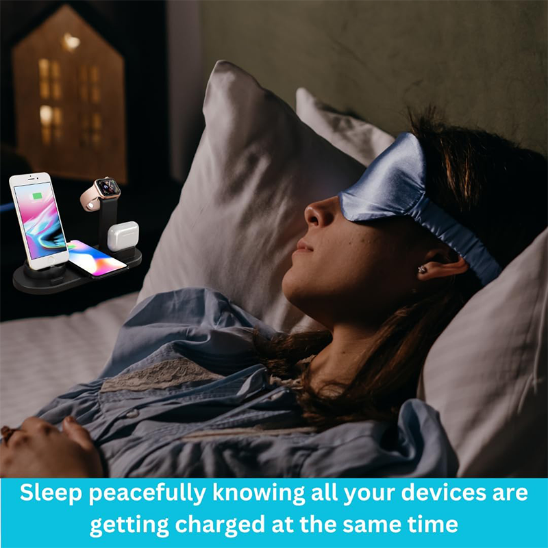 6-in-1 Fast Wireless Charging Dock – Black