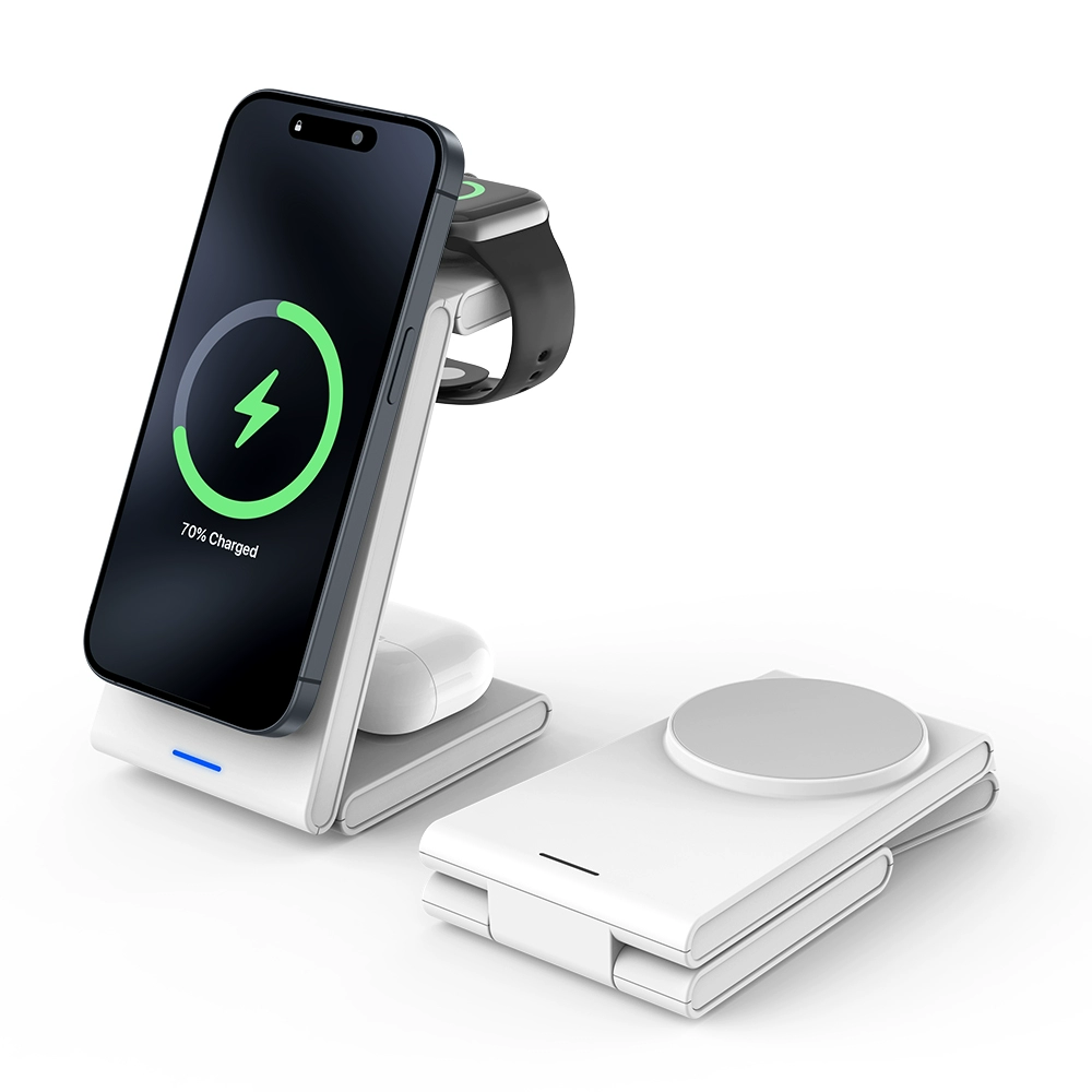 iPhone、Watch、AirPods用マグネット式3in1充電器