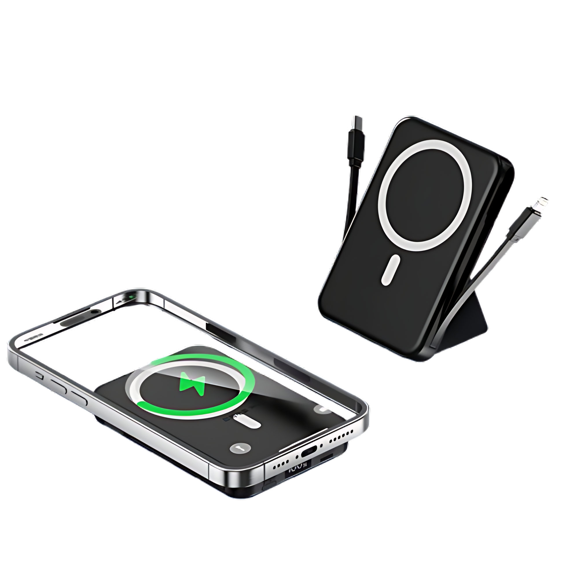 MagSafe マグネット式パワーバンク 10000mAh: 22.5W PD & LEDディスプレイ