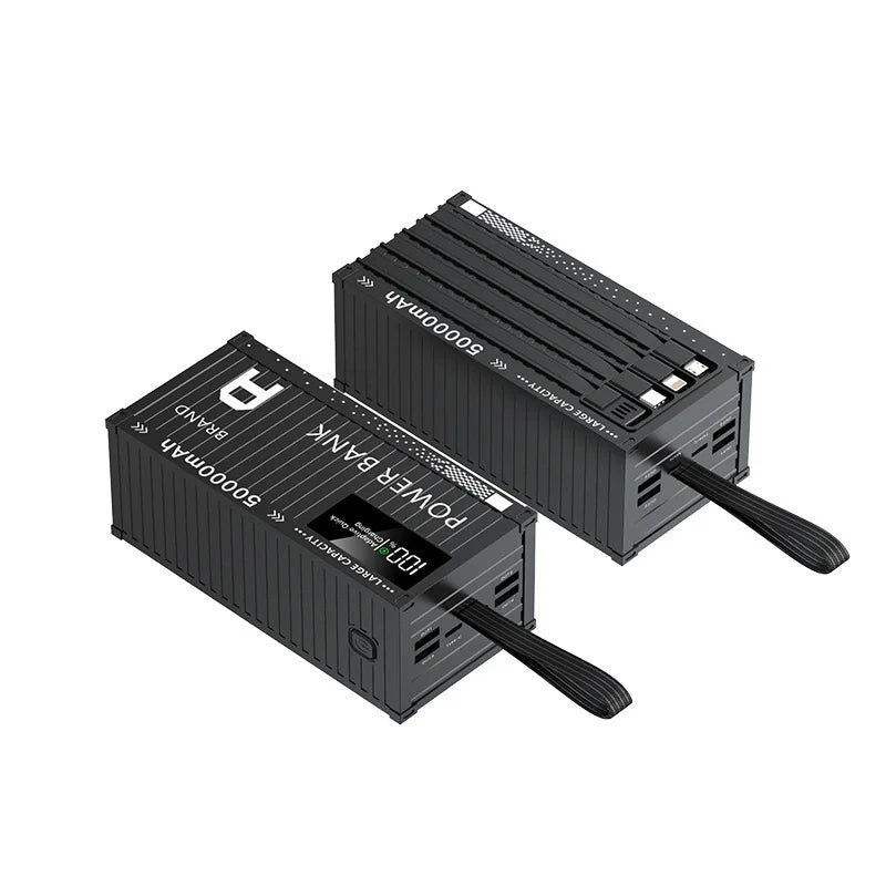 50000mAh PD22.5W Power Bank with Built-in Cables