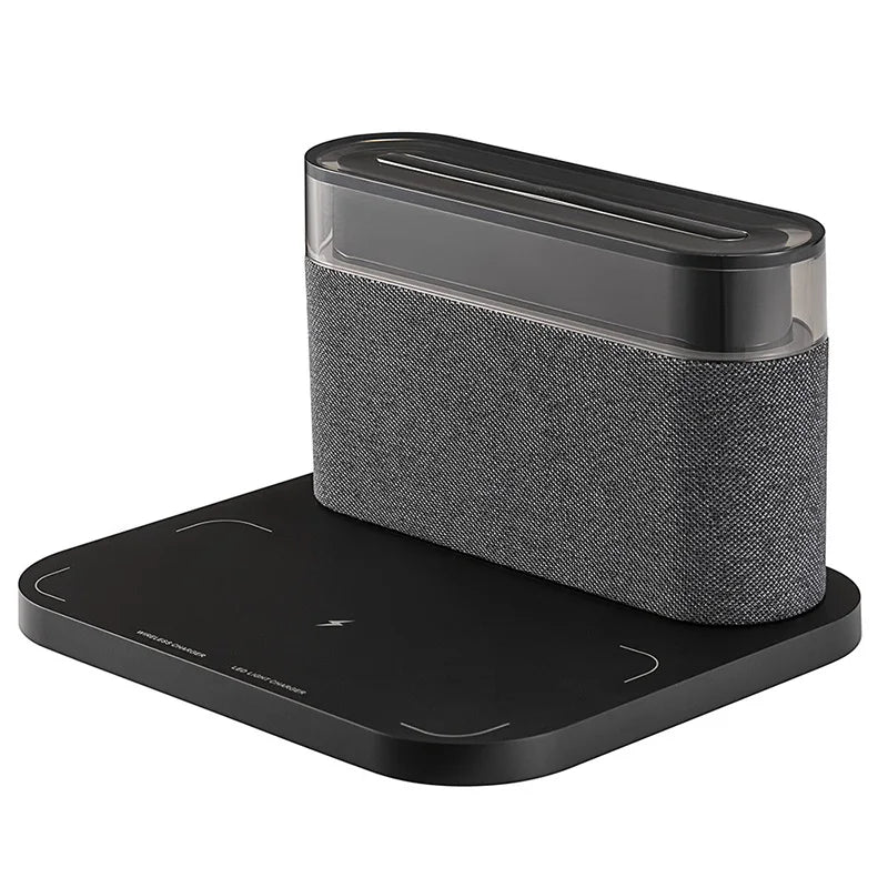 ワイヤレススピーカー 5-in-1 (15W 充電/アラーム/LED)