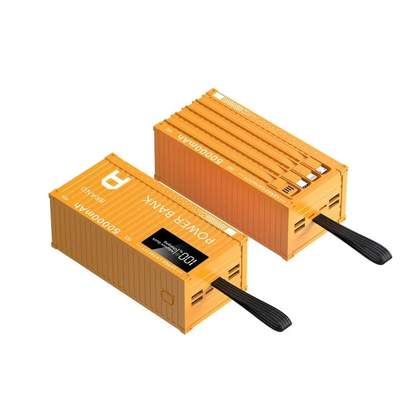 50000mAh PD22.5W Power Bank with Built-in Cables