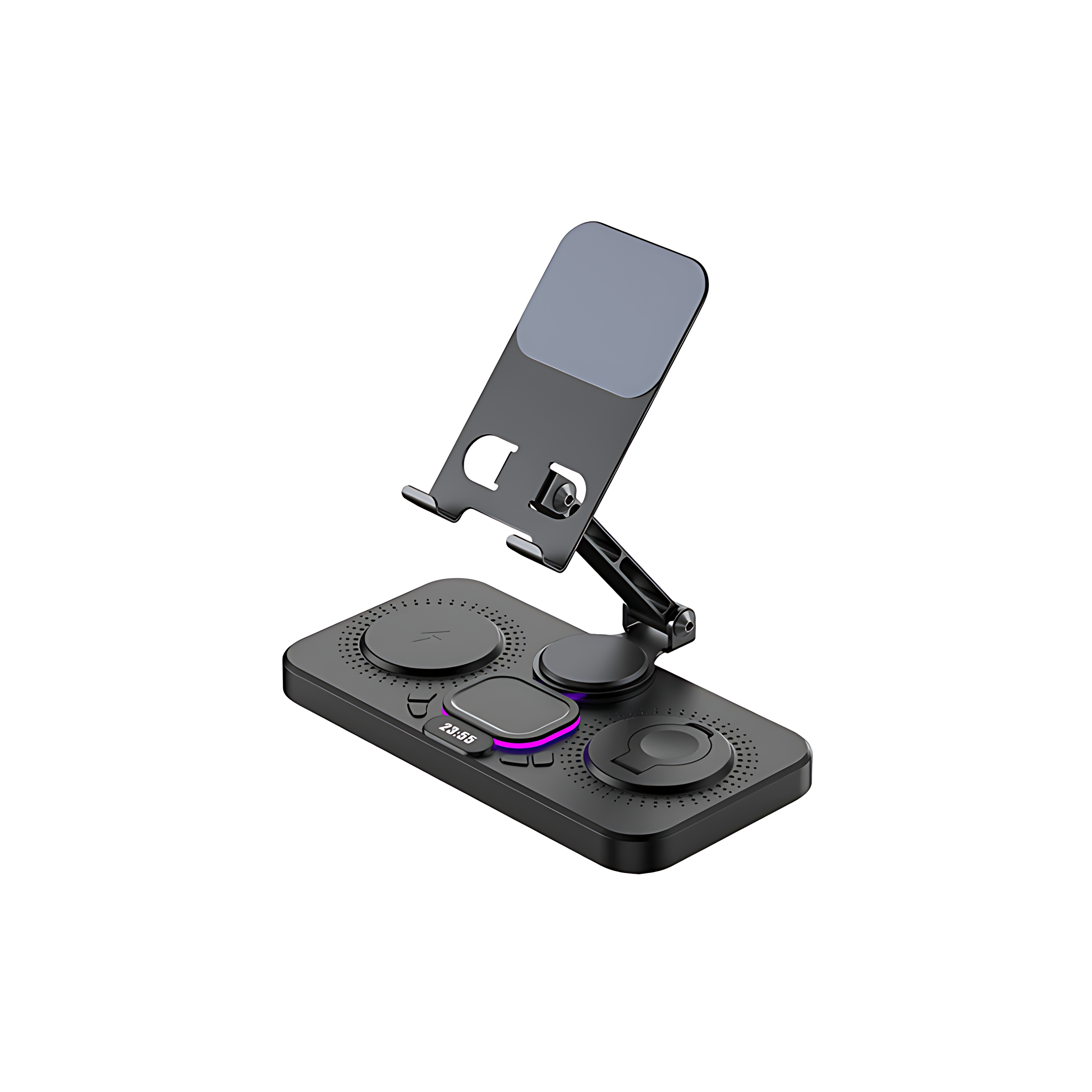 30W Foldable Charger for Apple (Clock + 7-Color Light)