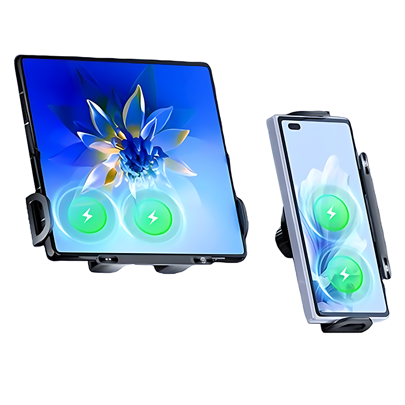 High - Intelligent Car Phone Mount: Auto - Rotate, Fast Charge (Black)