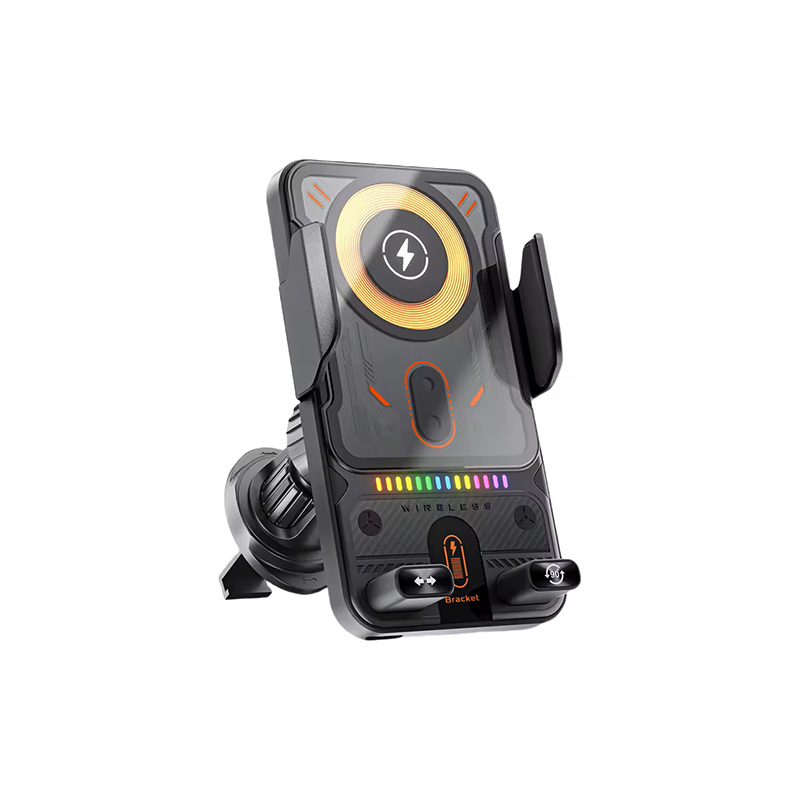 Black Car Wireless Charger: Auto - Clamping, 360° Rotation