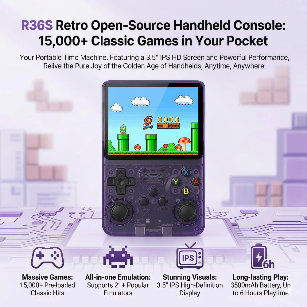 r36s handheld game console