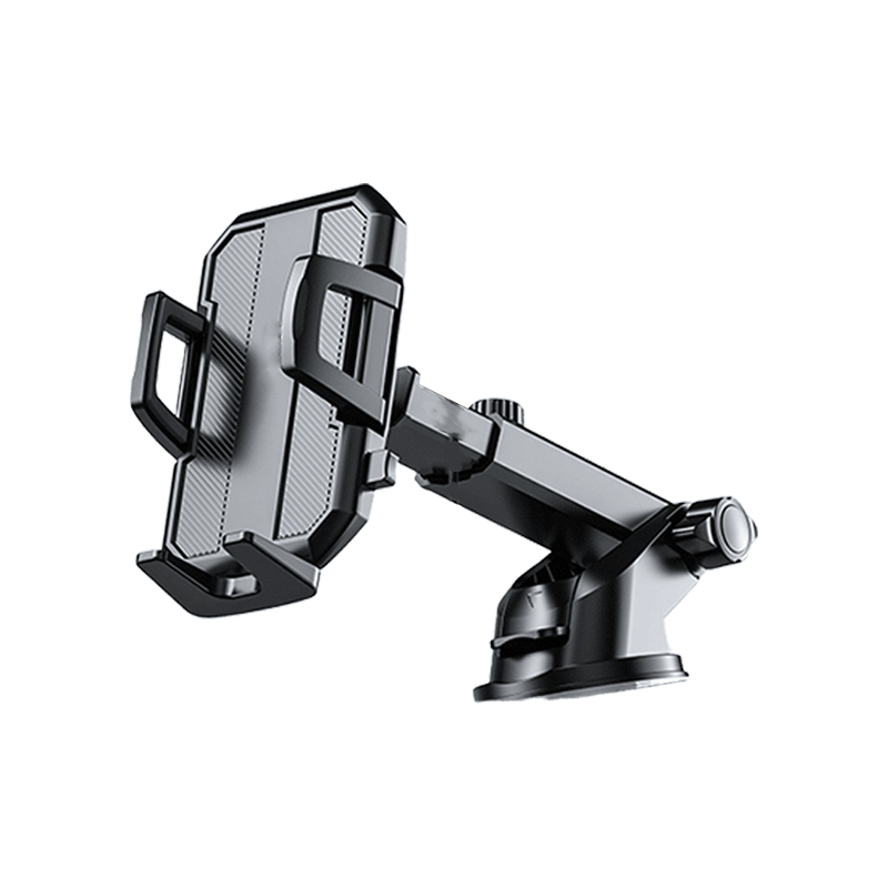 3-in-1 Car Phone Holder: Powerful Suction, Black