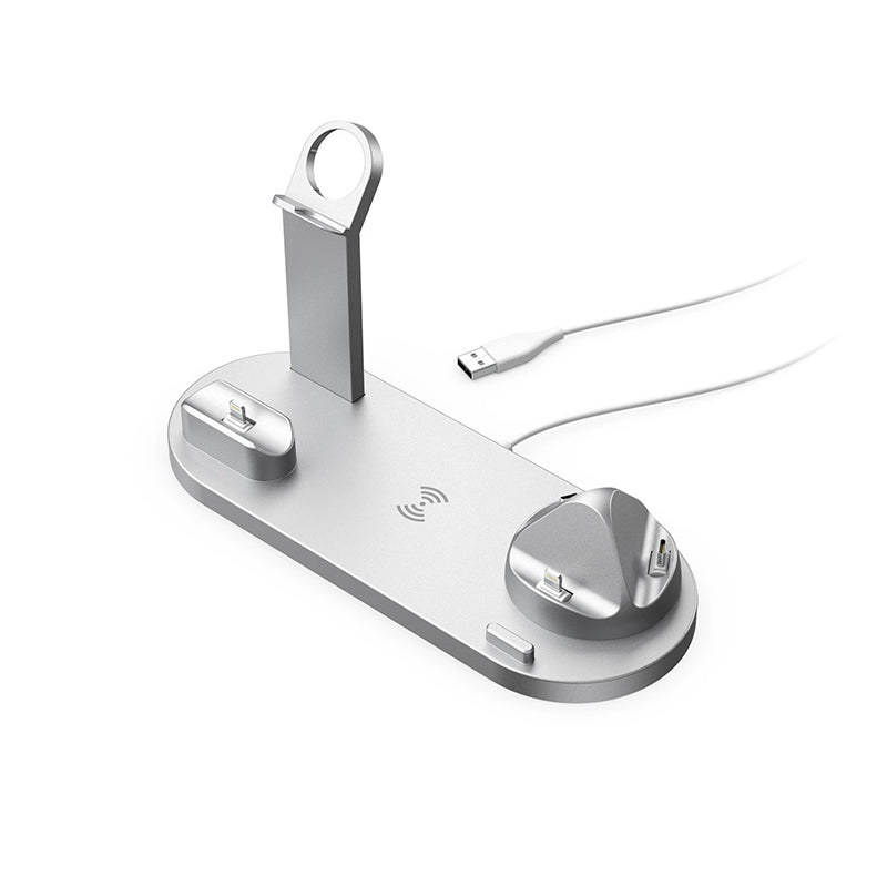 6-in-1 Fast Wireless Charging Dock – Black