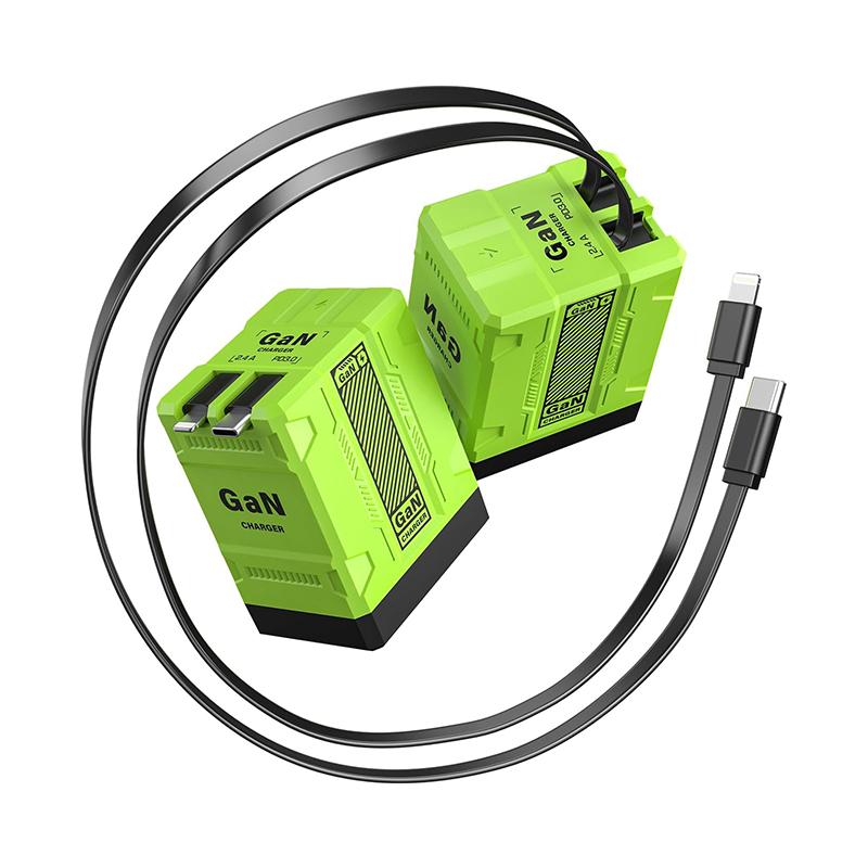 120W 2 - in - 1 Retractable Fast Charger: Foldable & Universal