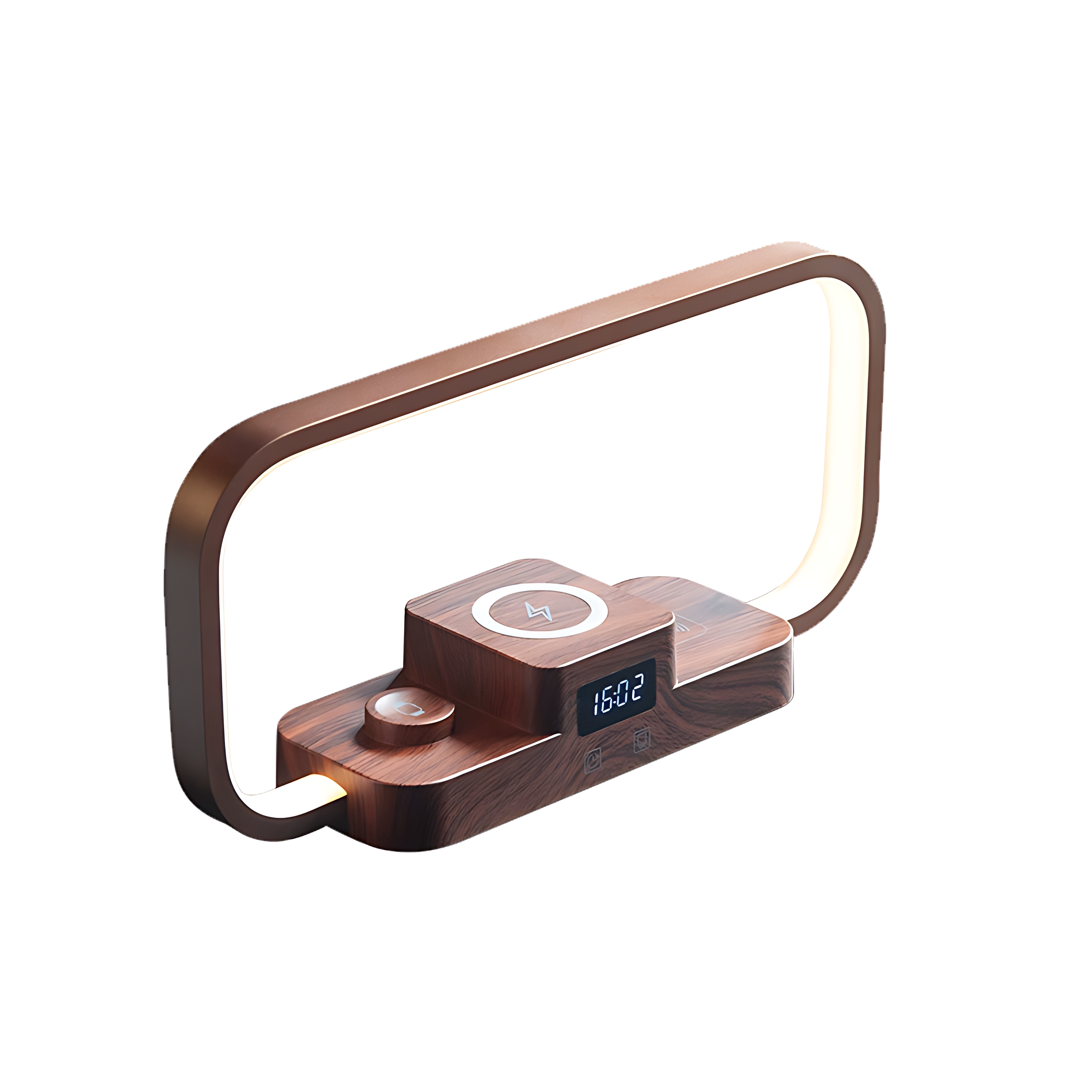 3 in 1 タッチコントロール LED ベッドサイドランプ ワイヤレス充電器付き