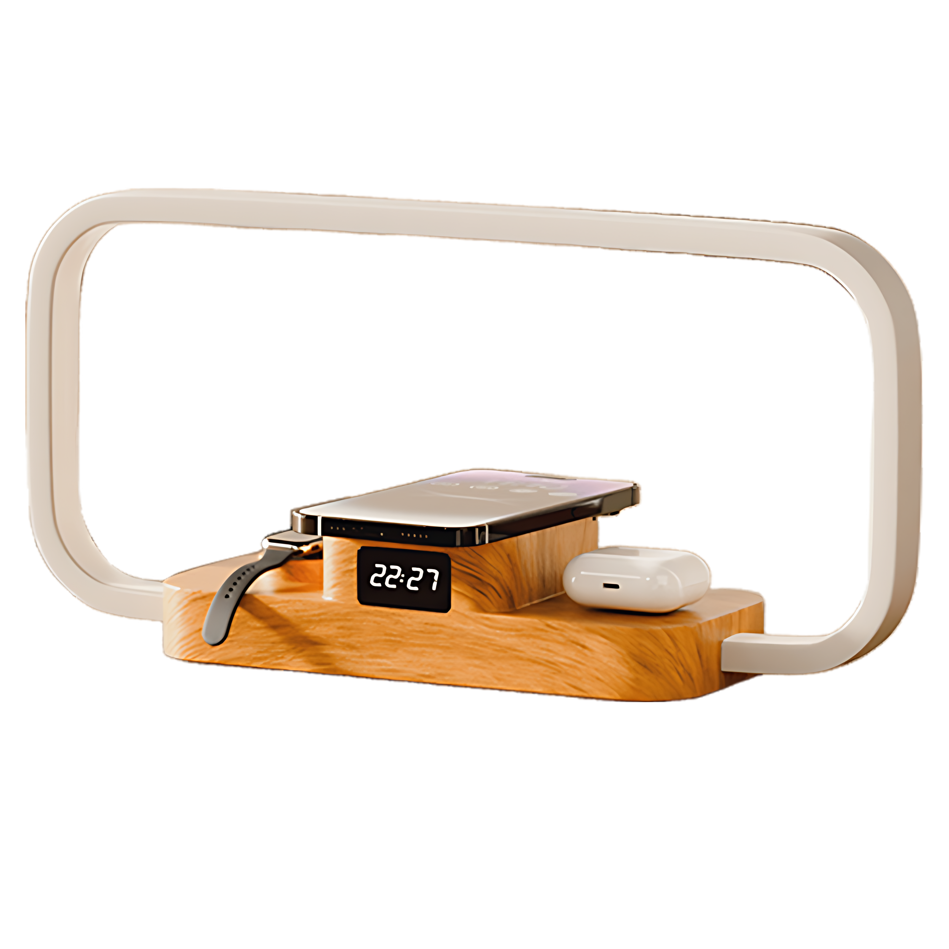 3 - in - 1 Touch Control LED Bedside Lamp with Wireless Charger