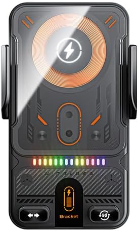 Black Car Wireless Charger: Auto - Clamping, 360° Rotation