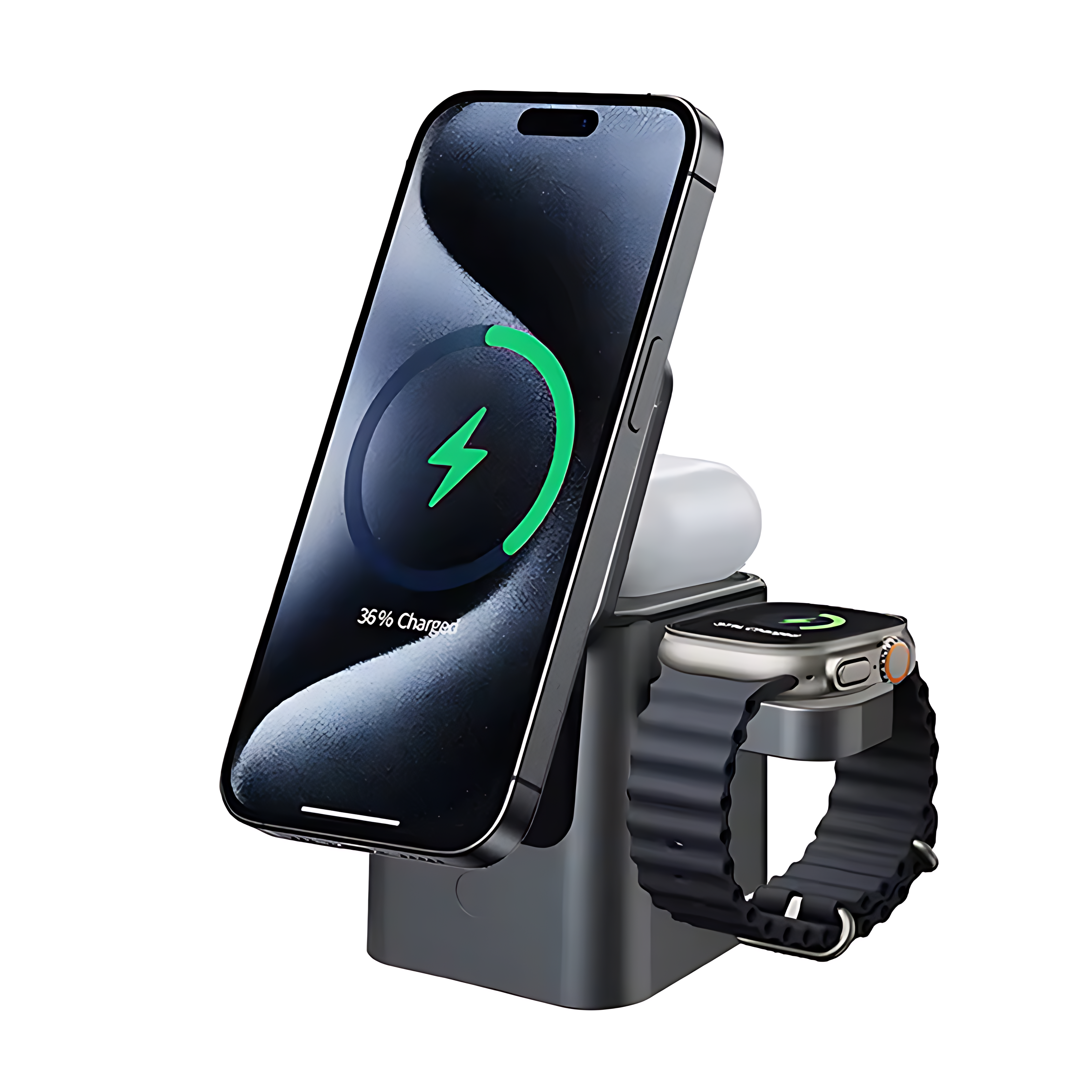 15W 3-in-1 Magnetic Foldable Cube Charger for Apple