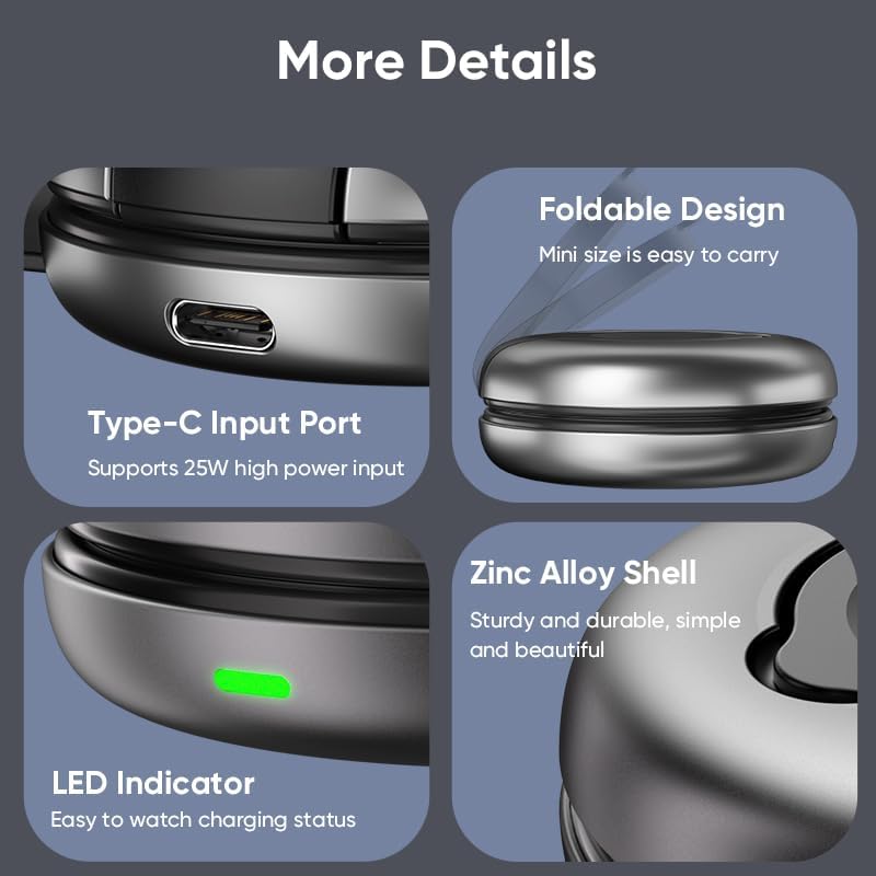 3 in 1 Portable Foldable Wireless Charger for Apple Devices