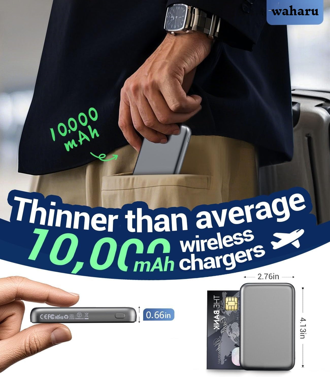 MagSafe 10000mAh パワーバンク: 20W USB-C 急速充電