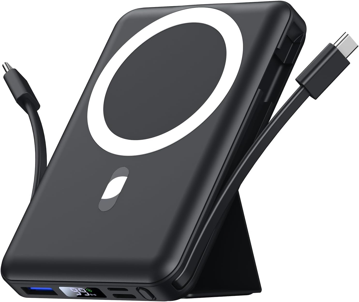 MagSafe マグネット式パワーバンク 10000mAh: 22.5W PD &amp; LEDディスプレイ