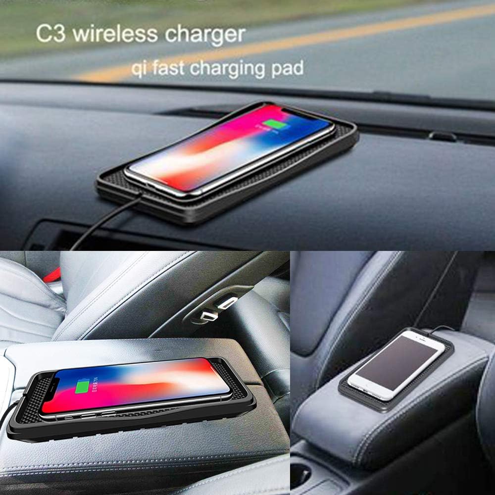 15W Fast Wireless Car Charger Pad: Universal Compatibility