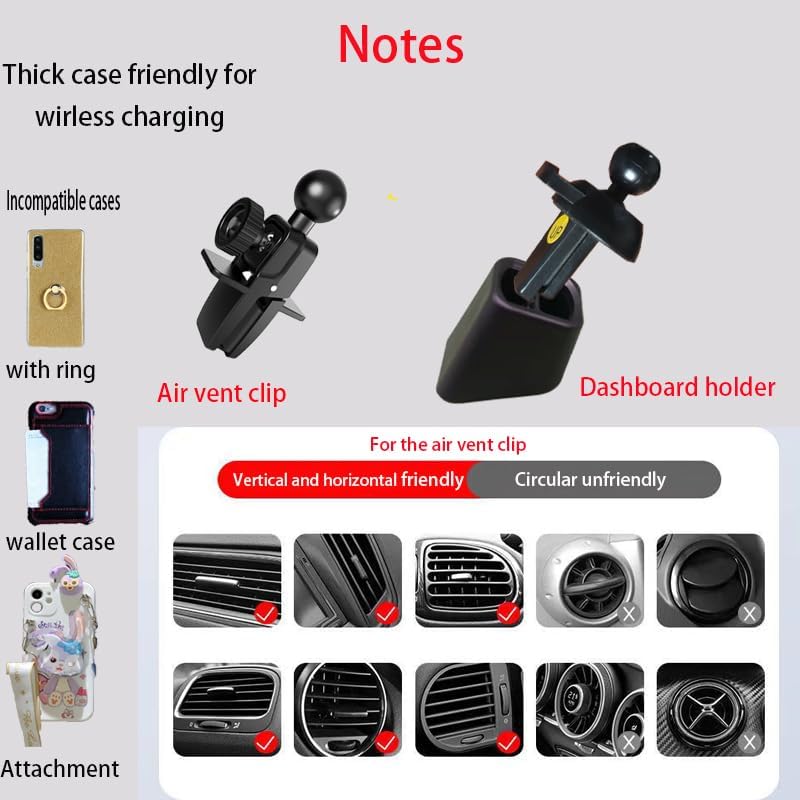 iPhone &amp; Samsung用スマート自動クランプワイヤレスカーチャージャーマウント