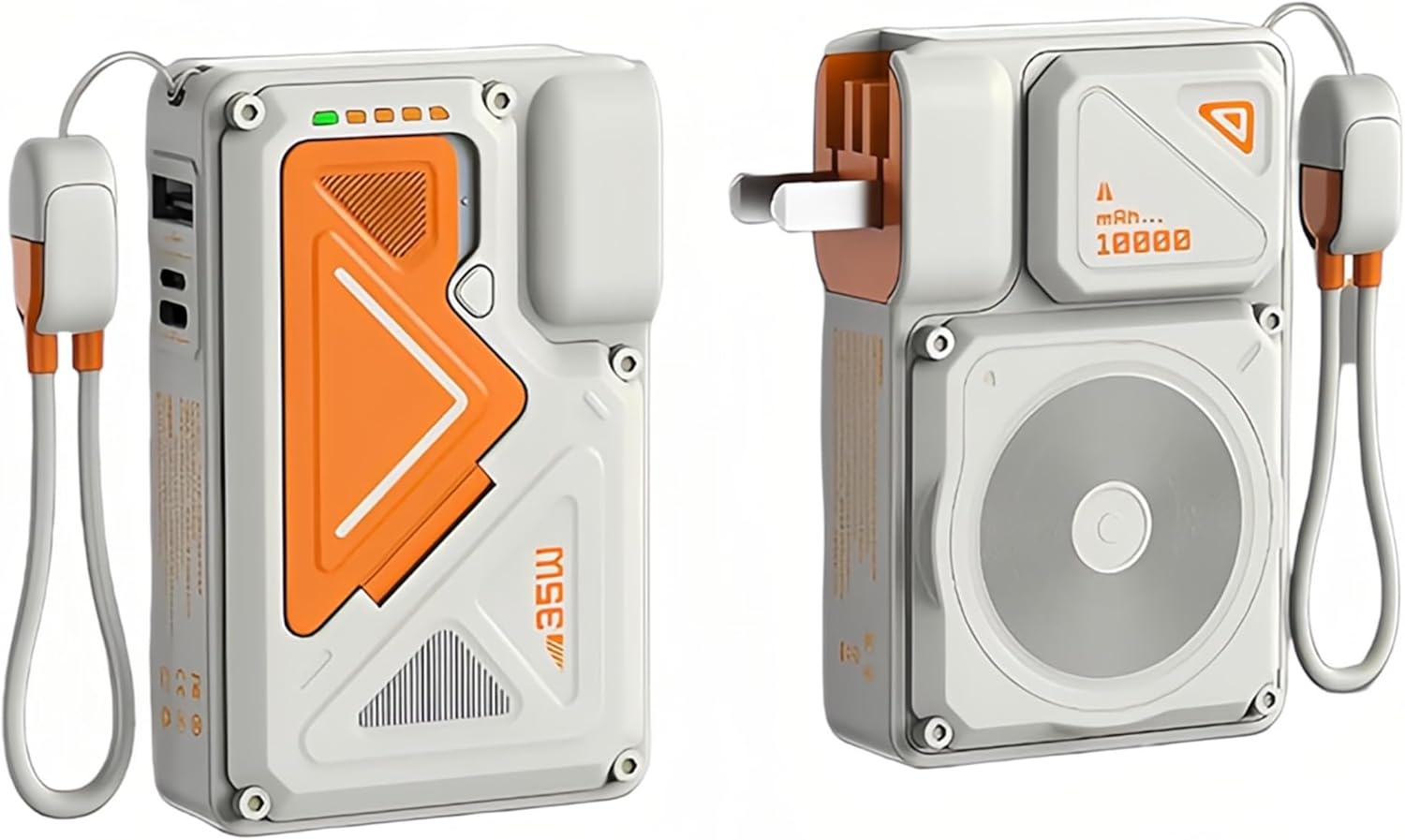 10000mAh Magnetic Power Bank with Foldable Wall Plug