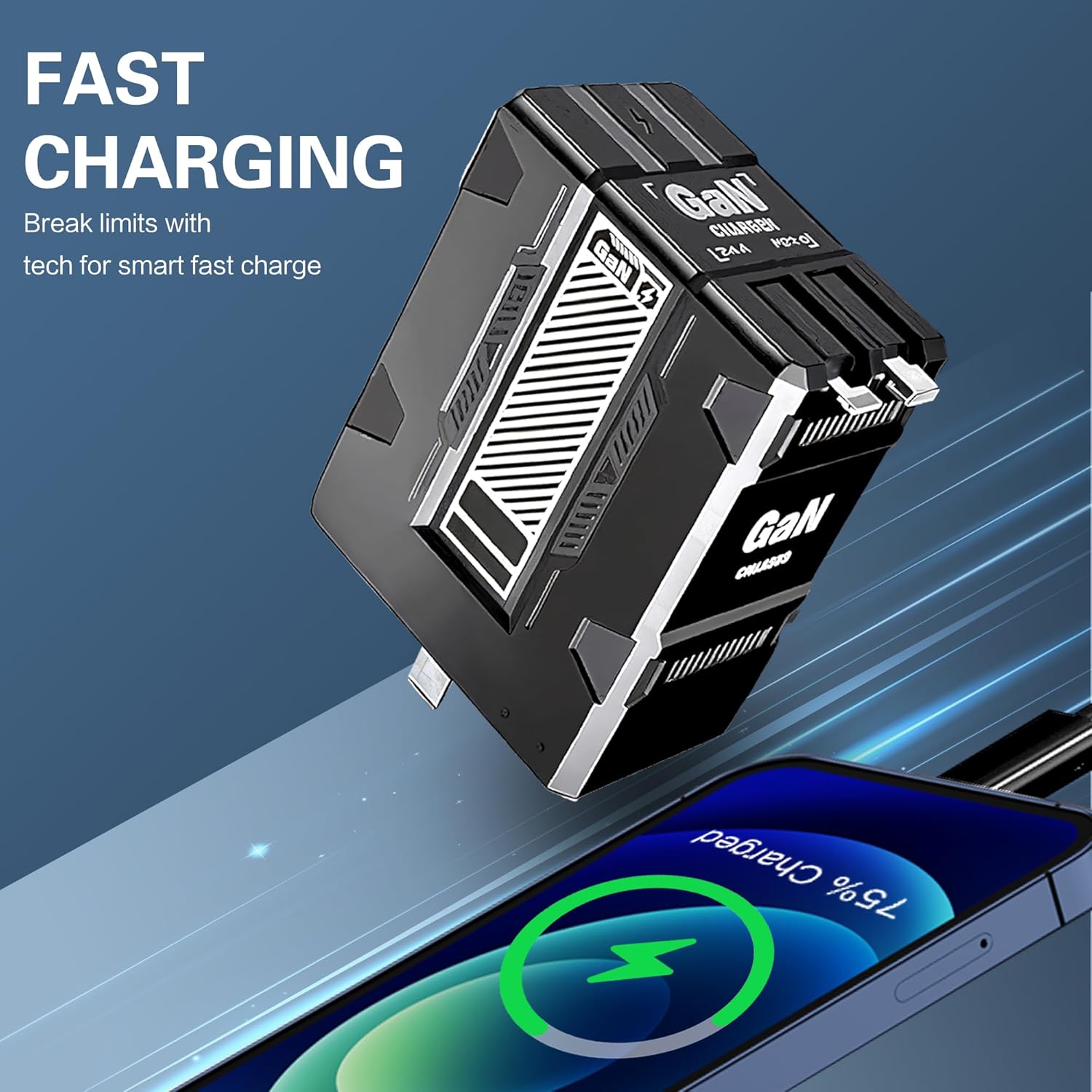 120W 2 - in - 1 Retractable Fast Charger: Foldable & Universal