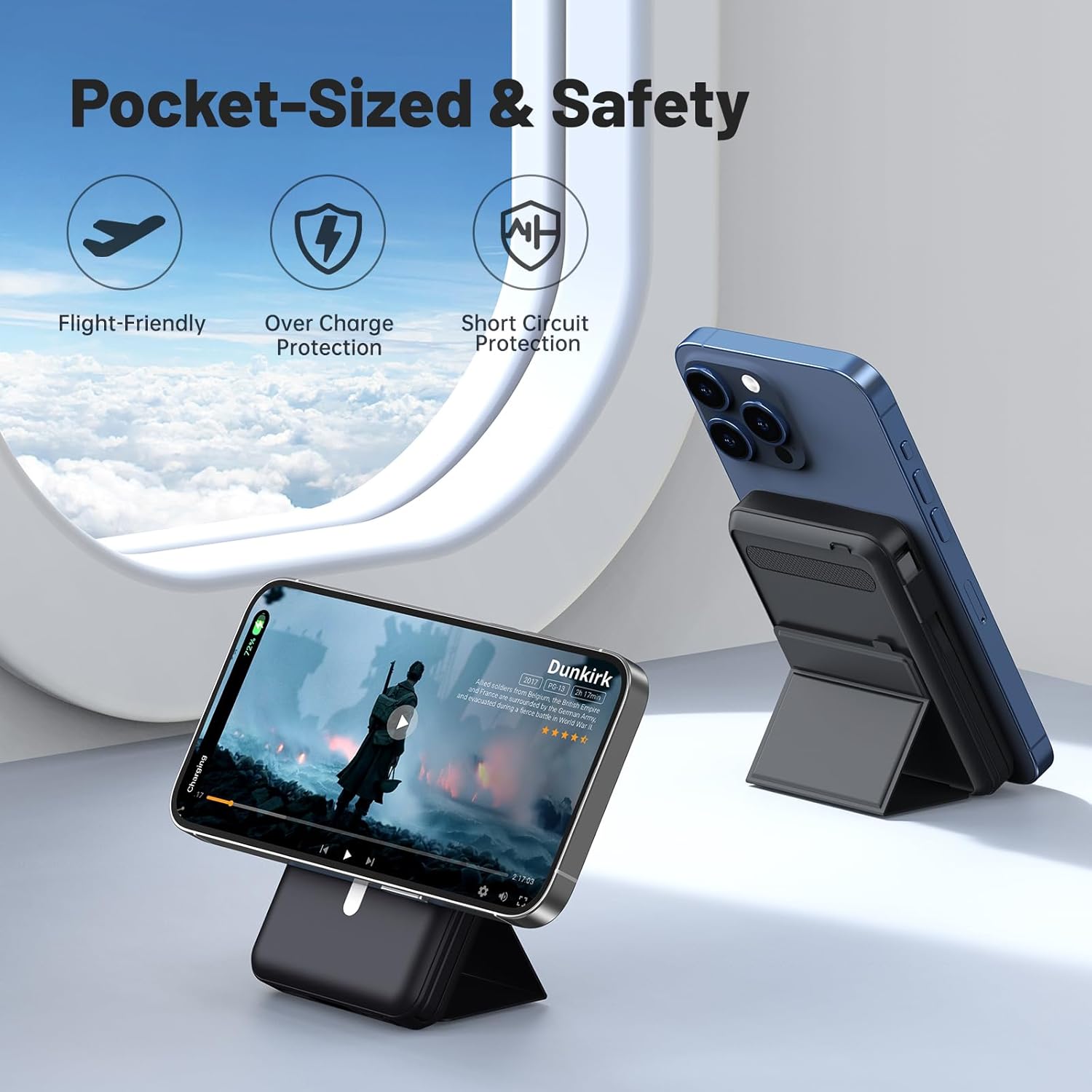 MagSafe マグネット式パワーバンク 10000mAh: 22.5W PD &amp; LEDディスプレイ