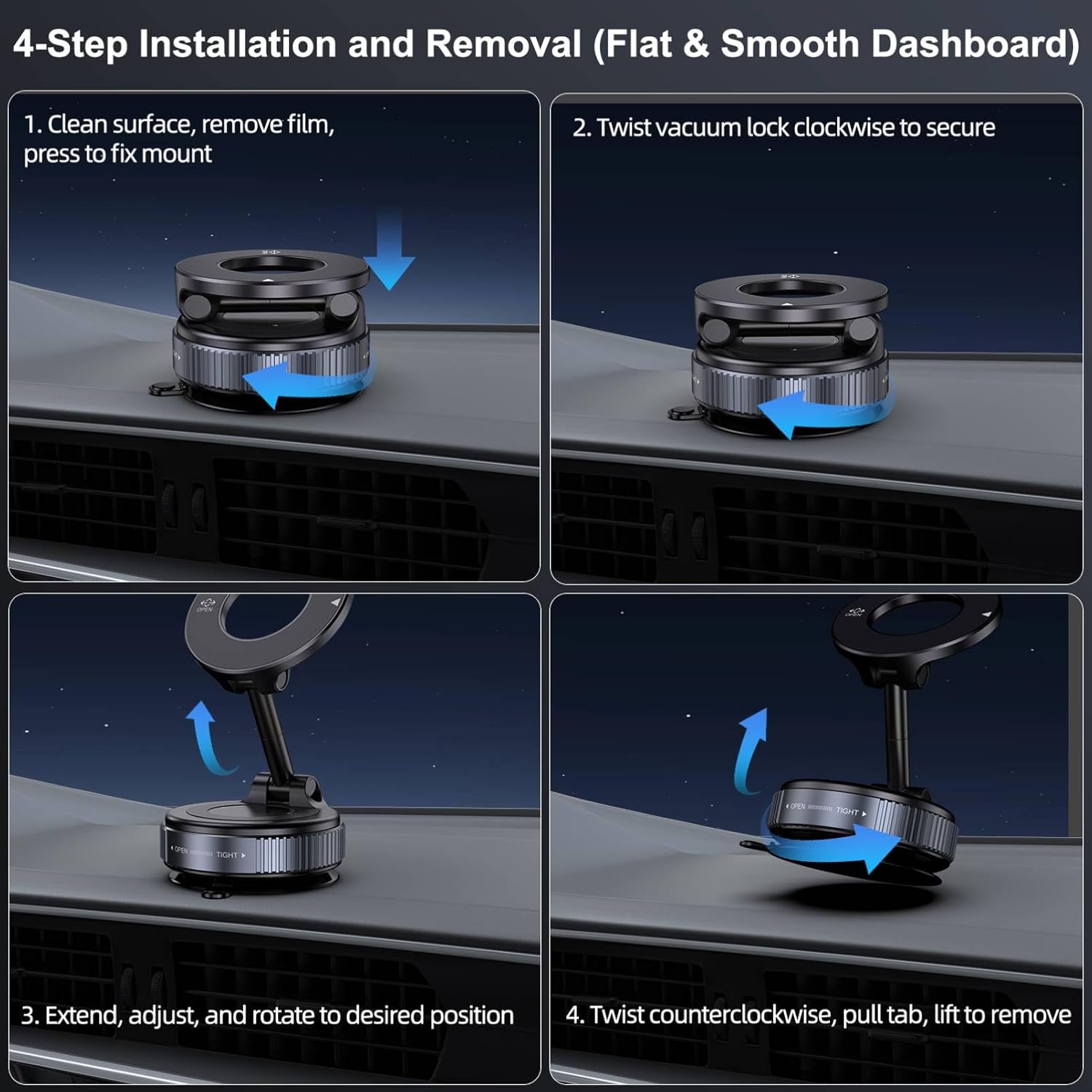 車と家庭用折りたたみ式磁気吸引式スマホホルダー