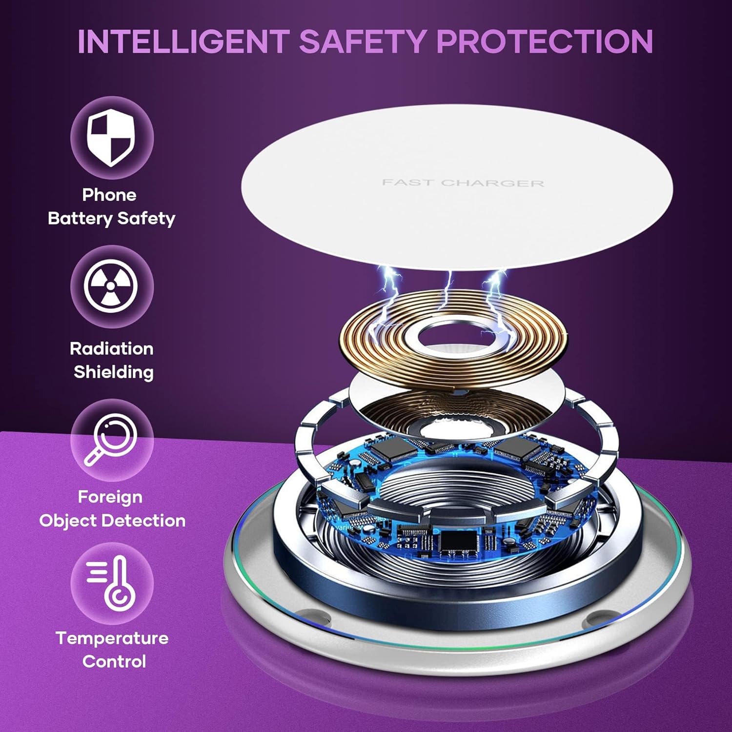 15W Wireless Charging Pad – For iPhone, Samsung & More