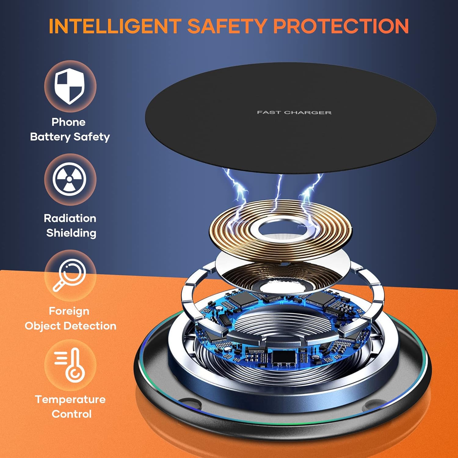 15W Wireless Charging Pad – For iPhone, Samsung & More