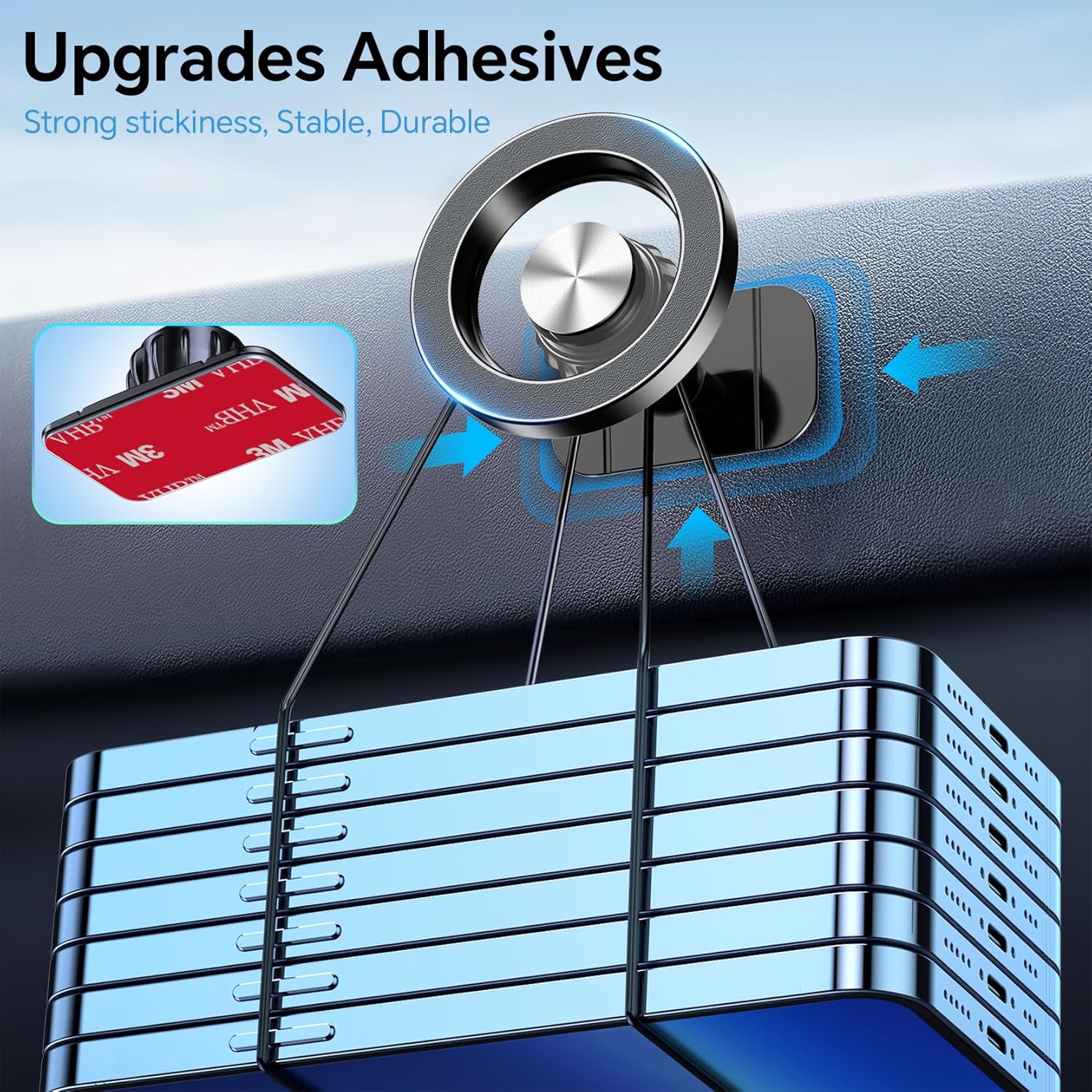 MagSafe カーマウント: 強力マグネット 20 個 (ブラック) 