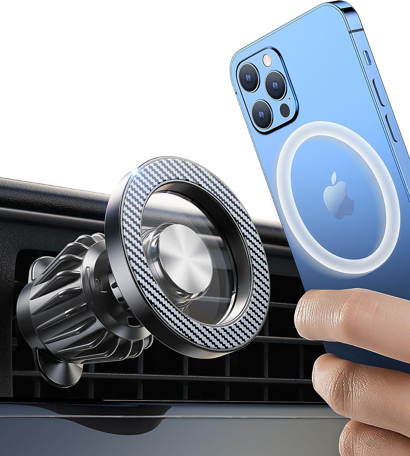 MagSafe カーマウント: 強力マグネット 20 個 (ブラック) 