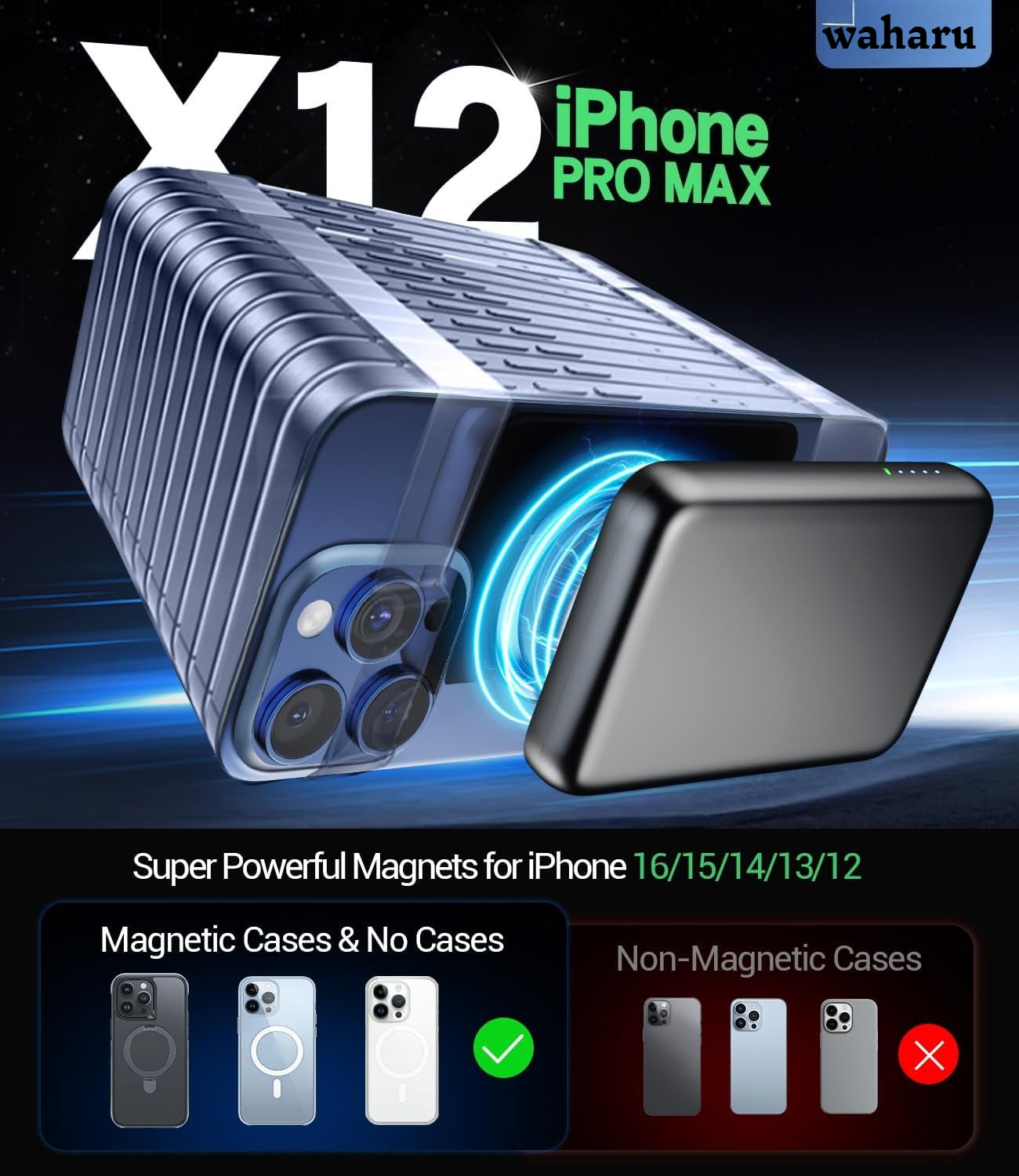 MagSafe 10000mAh パワーバンク: 20W USB-C 急速充電