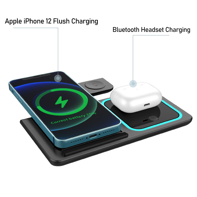 Foldable 3-in-1 Magnetic Charger – Space Black