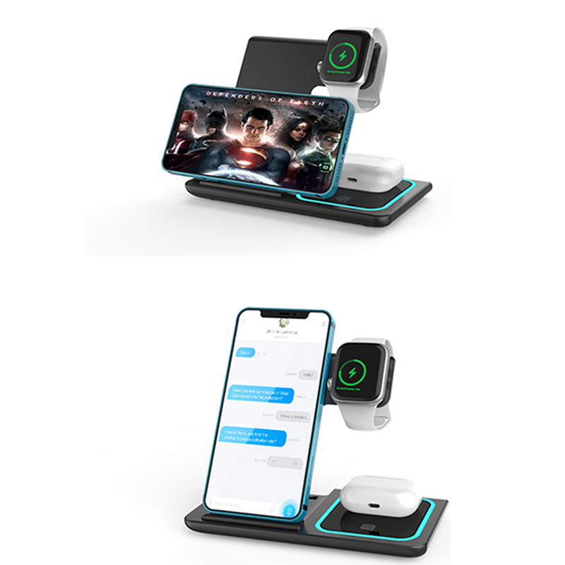 Foldable 3-in-1 Magnetic Charger – Space Black