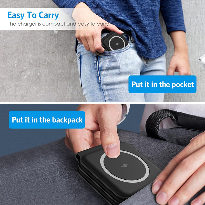 Only3C 3-in-1 Foldable Magnetic Wireless Charger for iPhone, AirPods, Apple Watch