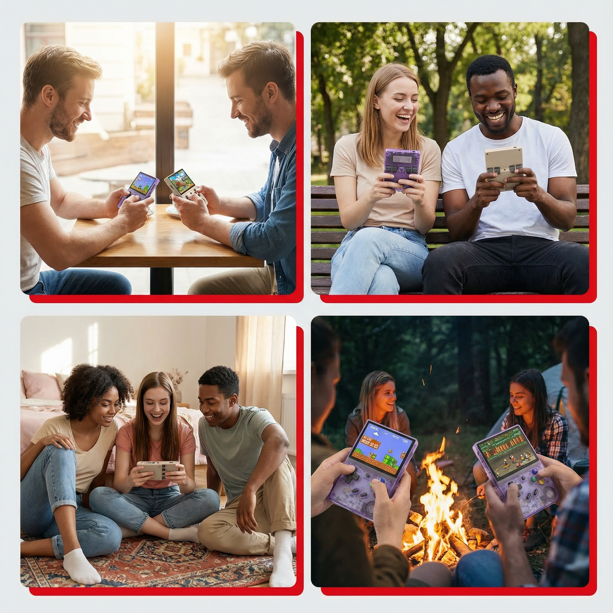 Online multiplayer battles with friends on handheld game consoles